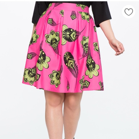 Eloquii Dresses & Skirts - Eloquii pink Printed Pleated Midi Skirt Size 18